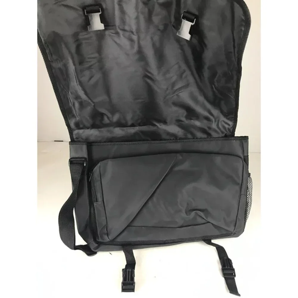 Hugo‎ Boss Unisex Green Black Crossbody Strap Bottle Pocket Messenger Bag